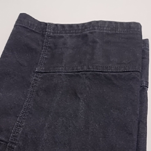 Hammer Down Heavy Duty Black Cargo Pants Sturdy Fabric Double knees & leg Hem - Picture 13 of 16